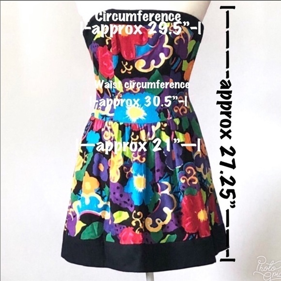 PHOEBE Couture Rainbow Strapless Dress - Picture 7 of 7